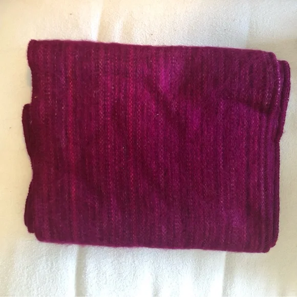 Magenta Wool Infinity Scarf - Picture 7 of 7